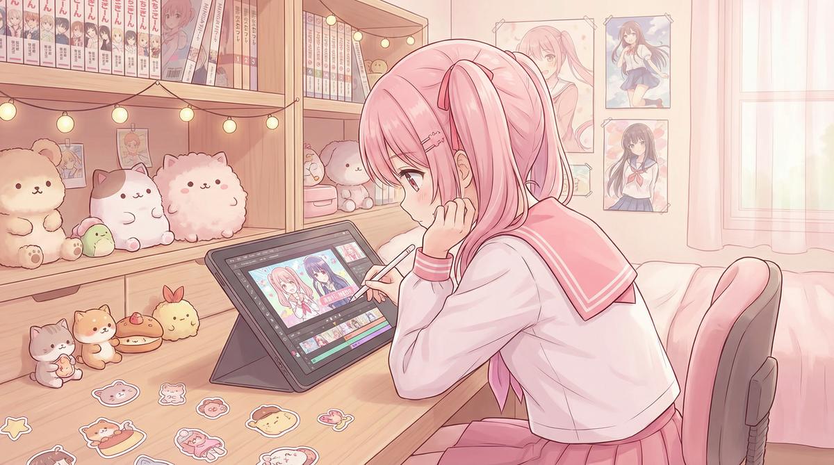 抖阴 - 抖阴：魔法少女变身全过程动漫解析